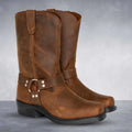 R&B | Cowboy Stiefel Leder Western Stil Knöchelhoch Haltegurt Zum Hineinschlüpfen