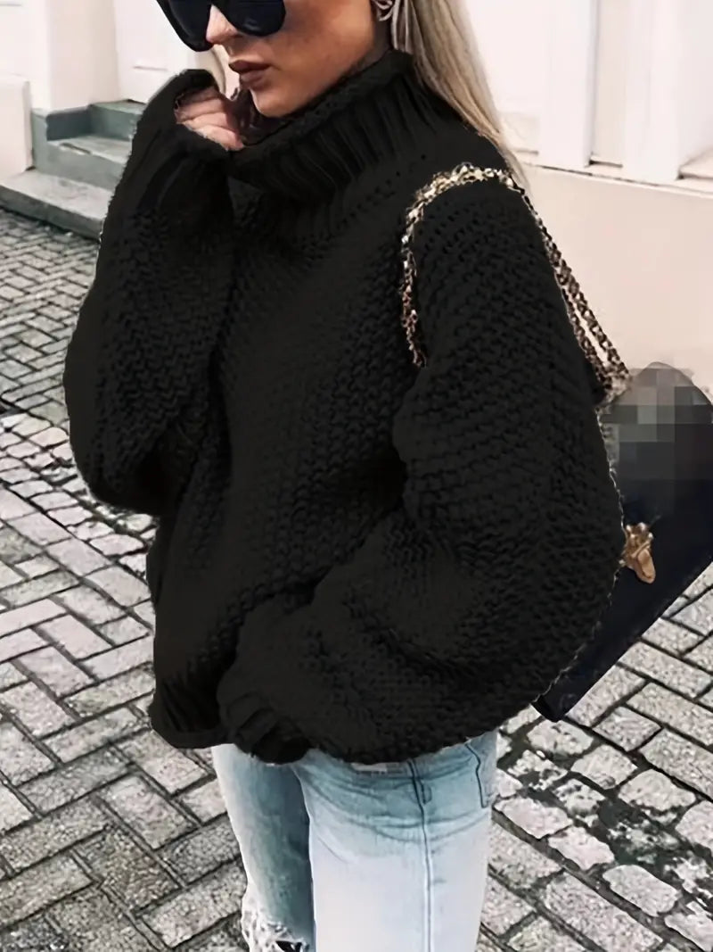 R&B | Einfarbiger Rollkragenpullover