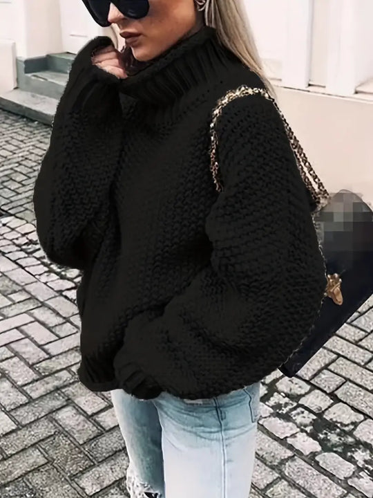R&B | Einfarbiger Rollkragenpullover
