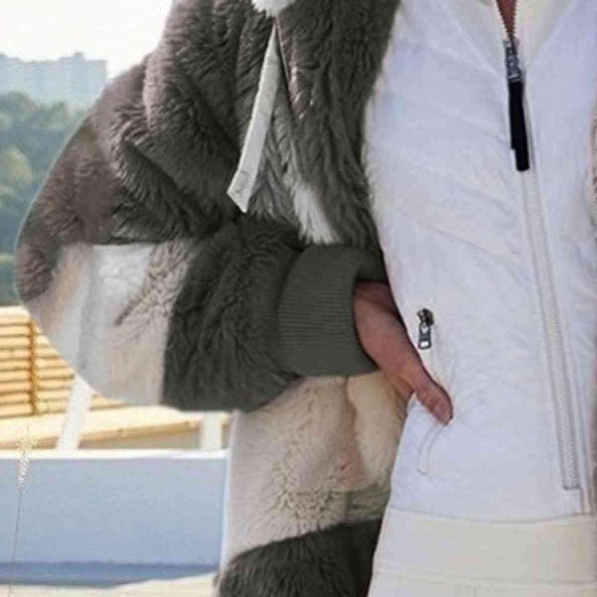 R&B | Color Block Zip-Up Kapuzenjacke