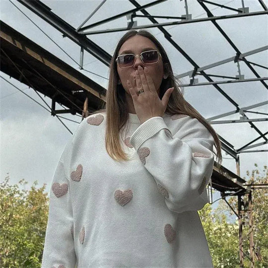 R&B | Pullover mit gestricktem Herz