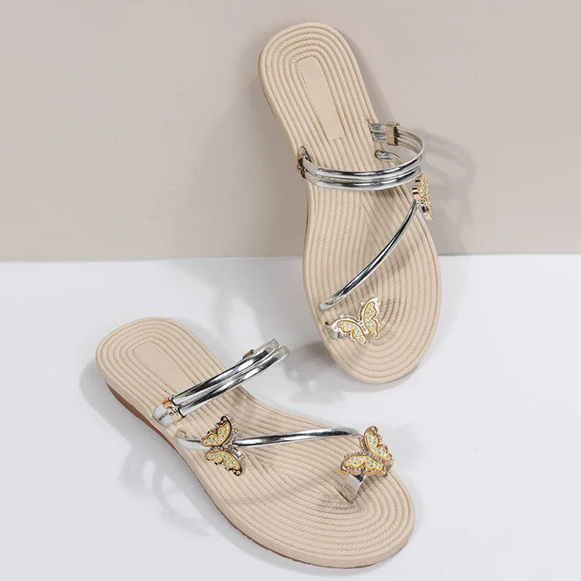 EB Sandalen Mit Schmetterlingsmotiven