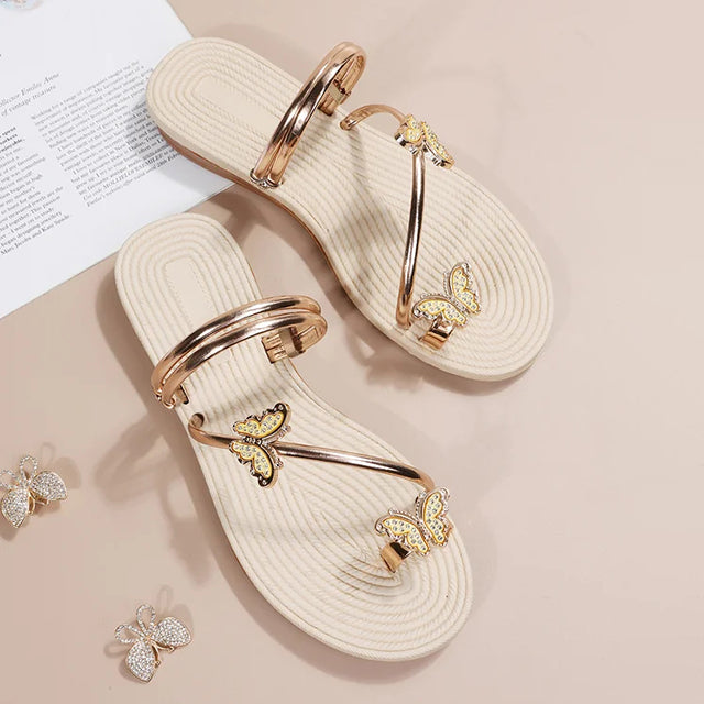 EB Sandalen Mit Schmetterlingsmotiven