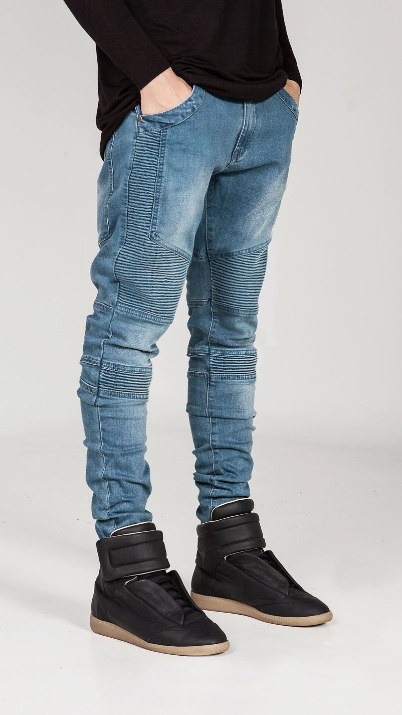 Herren Skinny Jeans mit strukturiertem Design und modischen Akzenten R&B