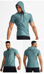 R&B | Sport-Kapuzenpullover mit halben Ärmeln