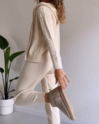 R&B | Lässiges Jacquard-Cardigan-Set mit Twist-Design