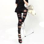 Damen Modische Leggings mit transparenten Einsätzen und einzigartigem Schnitt