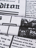 Hemdkleid mit Zeitungsdruck