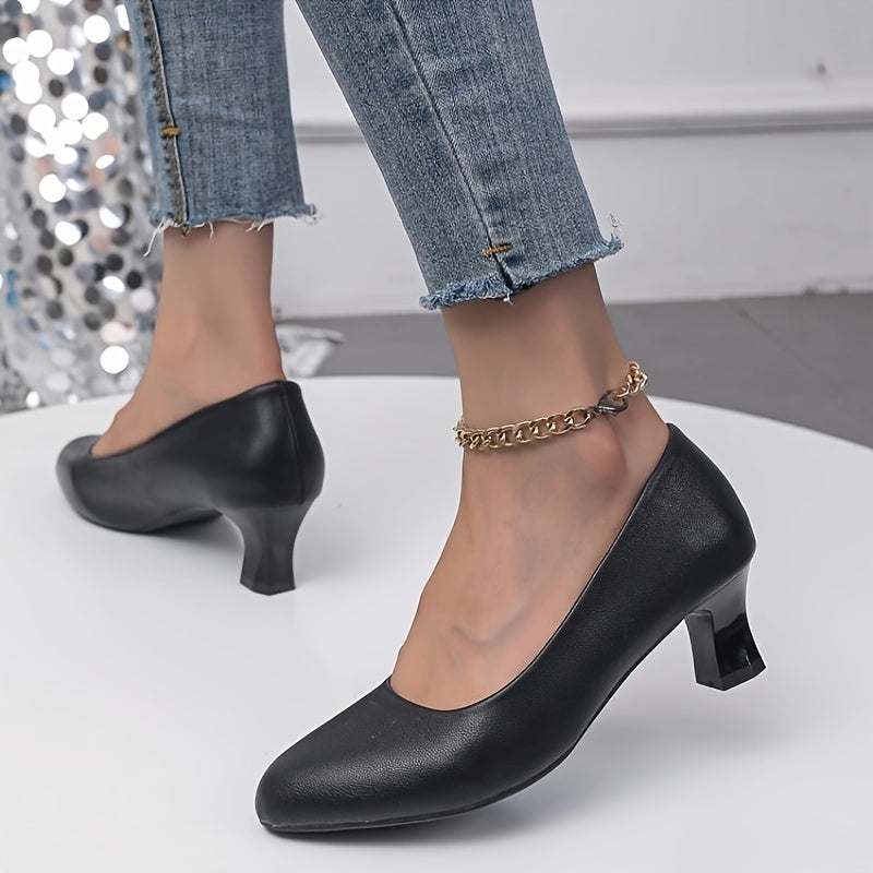 R&B | Stilvolle Damen Pumps mit Spitzem Zeh und Blockabsatz