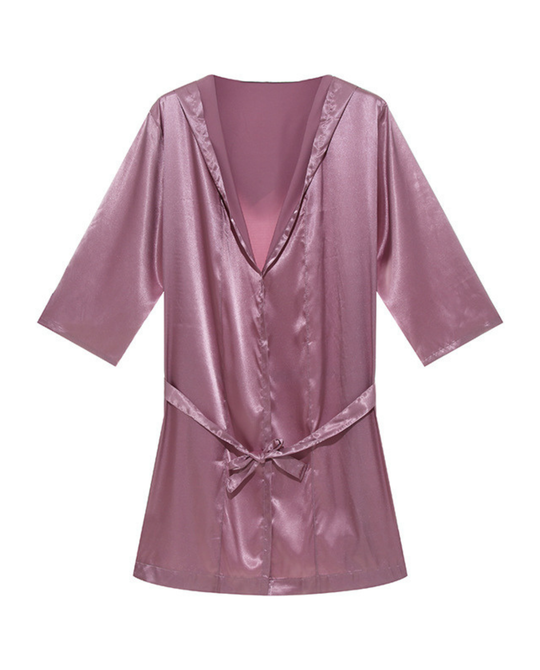 Herren Satin Bademantel R&B