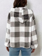 R&B | Flannel Karierter Hoodie Baumwolle und Polyester Trendig und Komfortabel