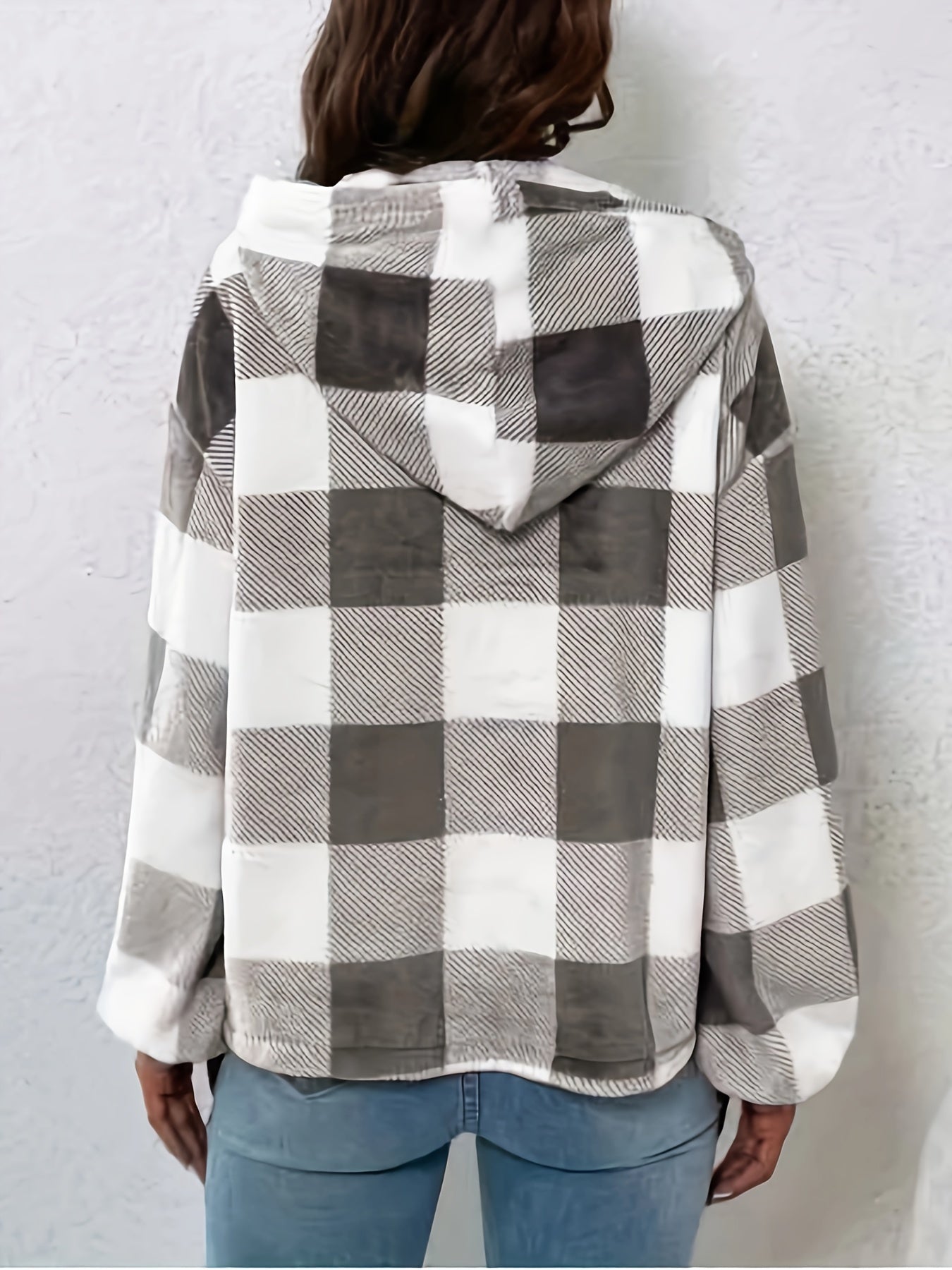 R&B | Flannel Karierter Hoodie Baumwolle und Polyester Trendig und Komfortabel