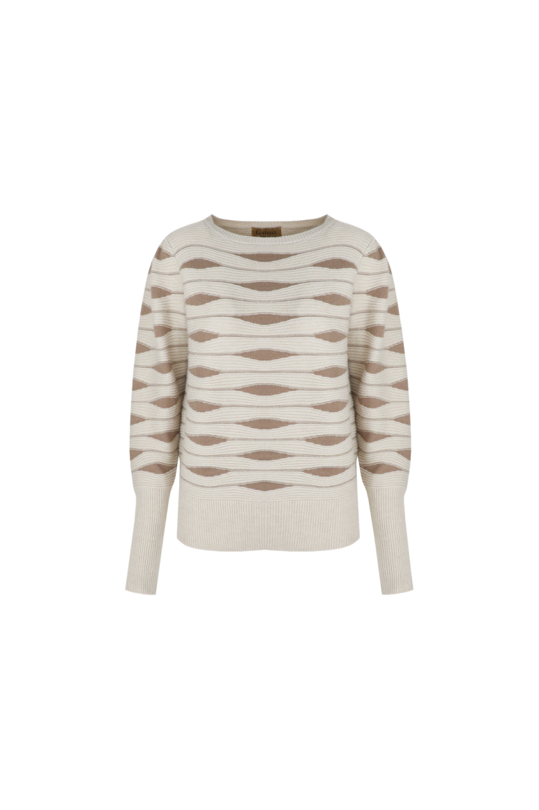 R&B | Pullover mit Gewellter Struktur Weich und Elegant Perfekt für Den Alltag