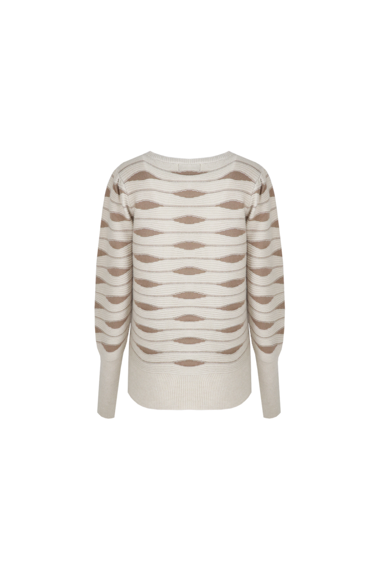 R&B | Pullover mit Gewellter Struktur Weich und Elegant Perfekt für Den Alltag