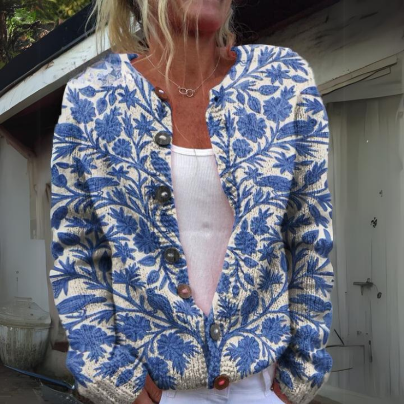 R&B | Bequemer Strick Damen Cardigan mit Knöpfen