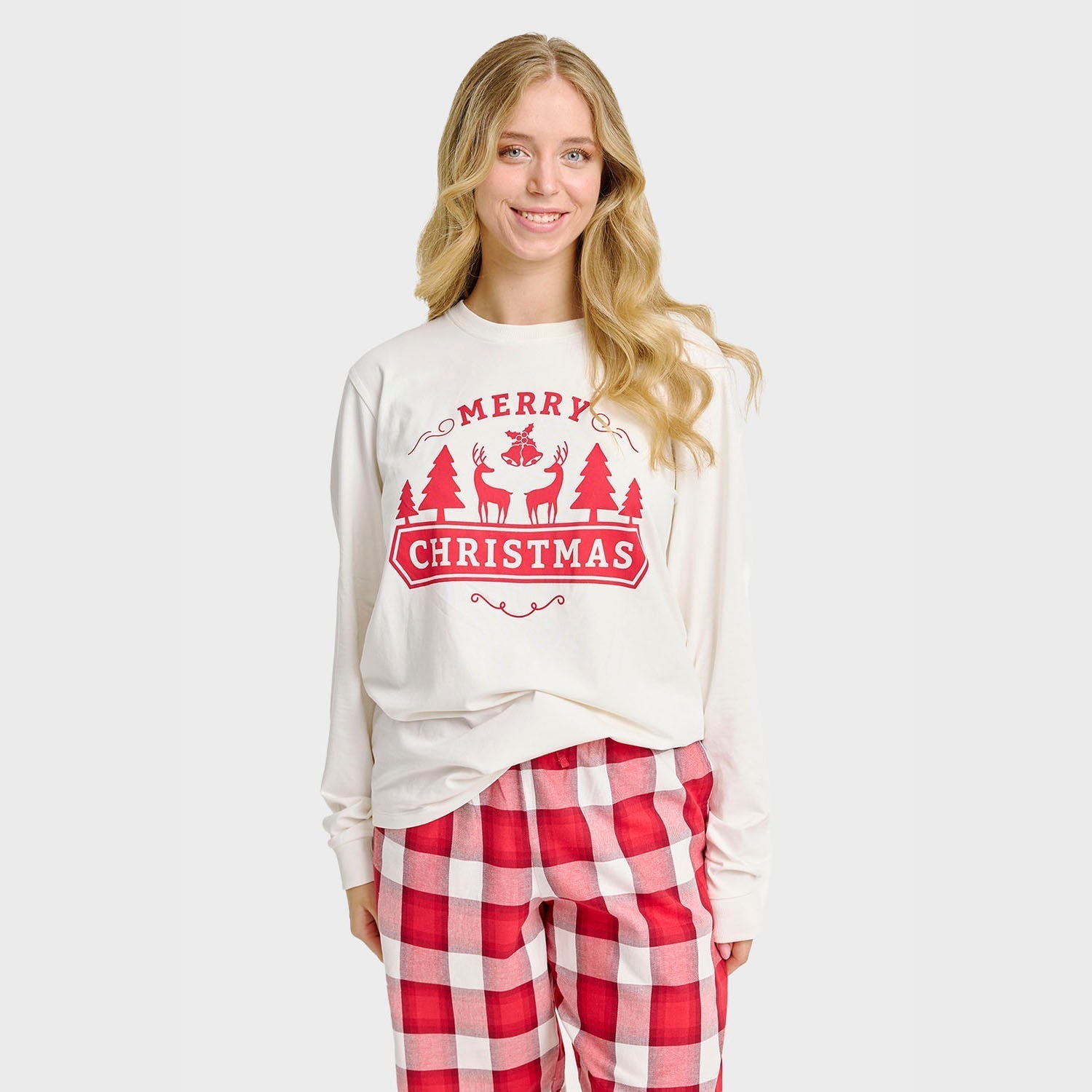 R&B | Das fröhliche Weihnachts-Pyjama-Oberteil Frauen