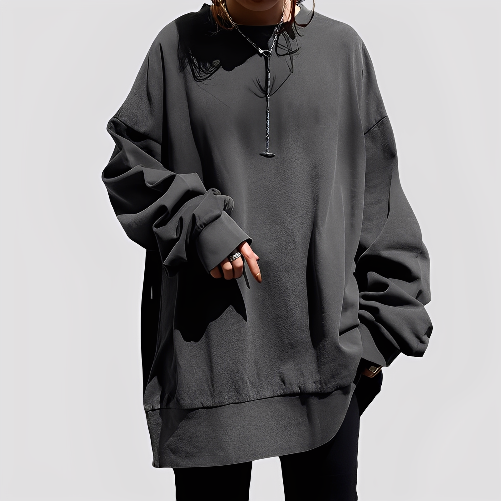 R&B | Damen-Oversize-Pullover Im Modernen Stil