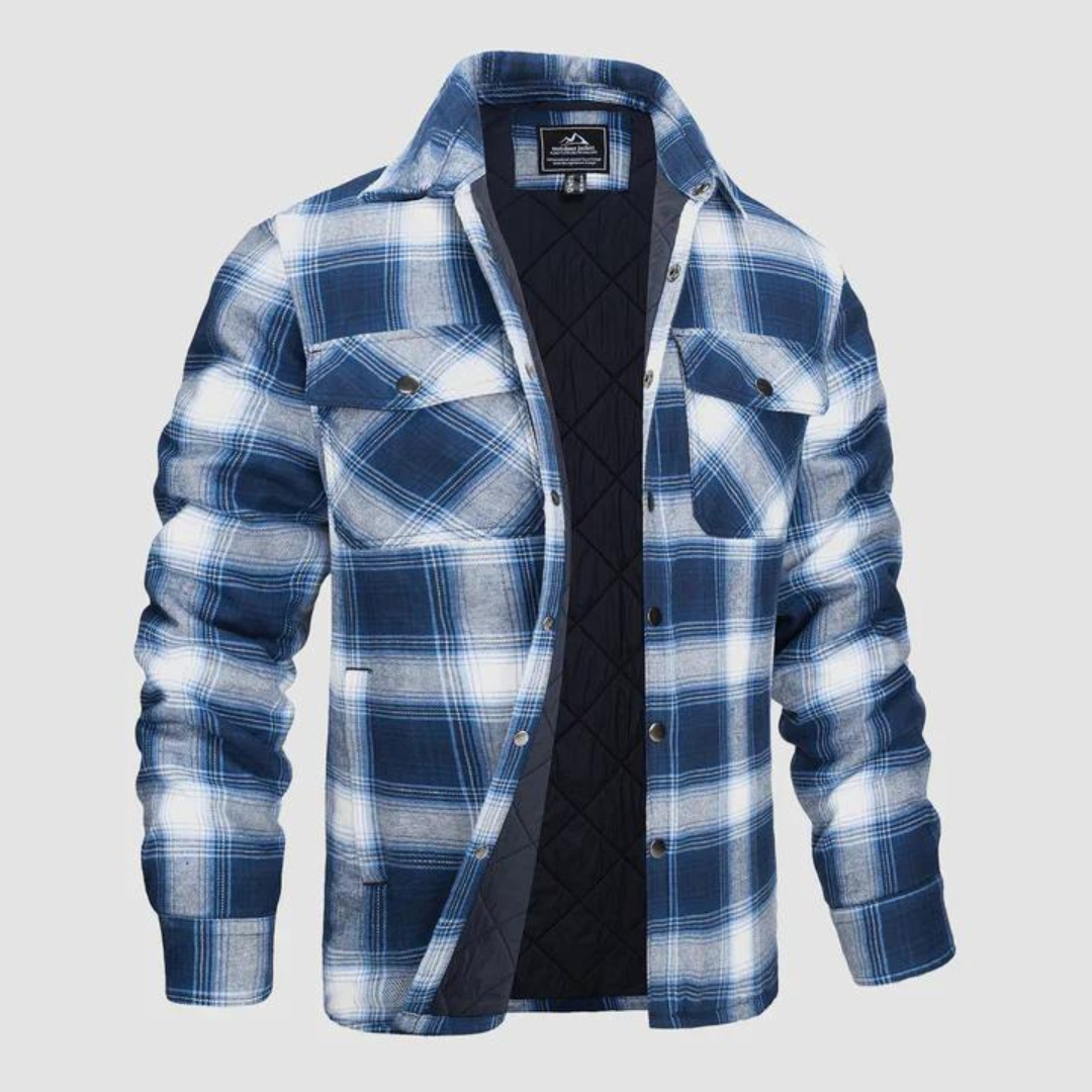 R&B | Herren karierte Flanellhemden mit warmer Fütterung