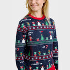 R&B | Vintage Gaming Weihnachten Strickpullover Frauen