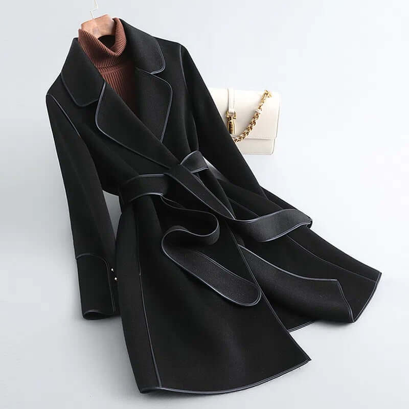 R&B | Damen Lange Winter Wollmantel