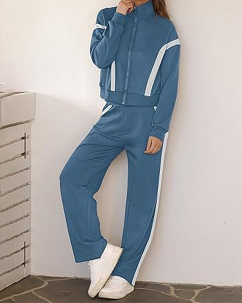 R&B | Satz mit Sporty Lässig Stil Merkmalen Von Jacke und Hosen
