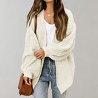 R&B | Offene Strickjacke mit Bischofsärmeln