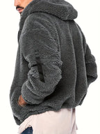 R&B Teddyjacke mit Reißverschluss für Männer