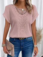 R&B | Kurze Ärmel aus hohler Spitze