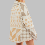R&B | Weiche Jacke mit Modernen Geometrischen Mustern