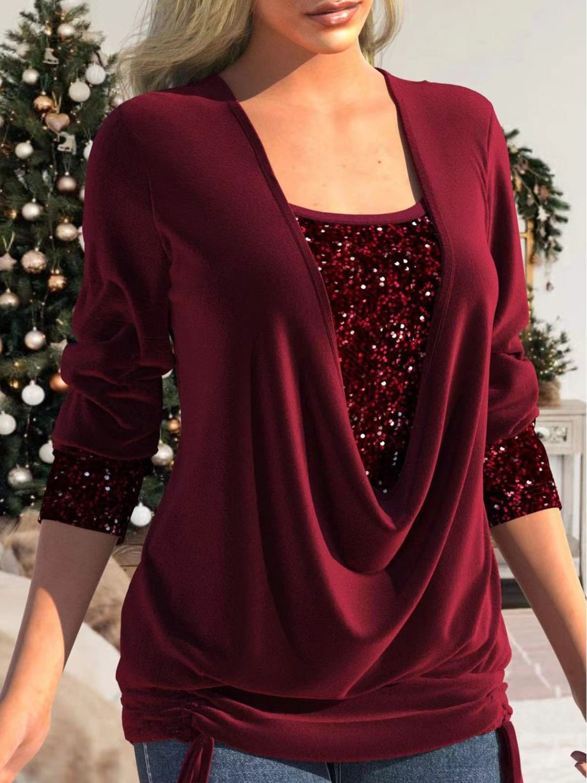 EB | Samt-Glitzer-Top