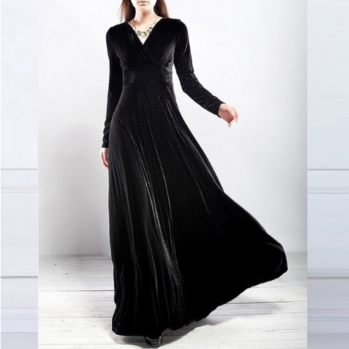 Glamorous Chic Kleid mit verdicktem V-Ausschnitt
