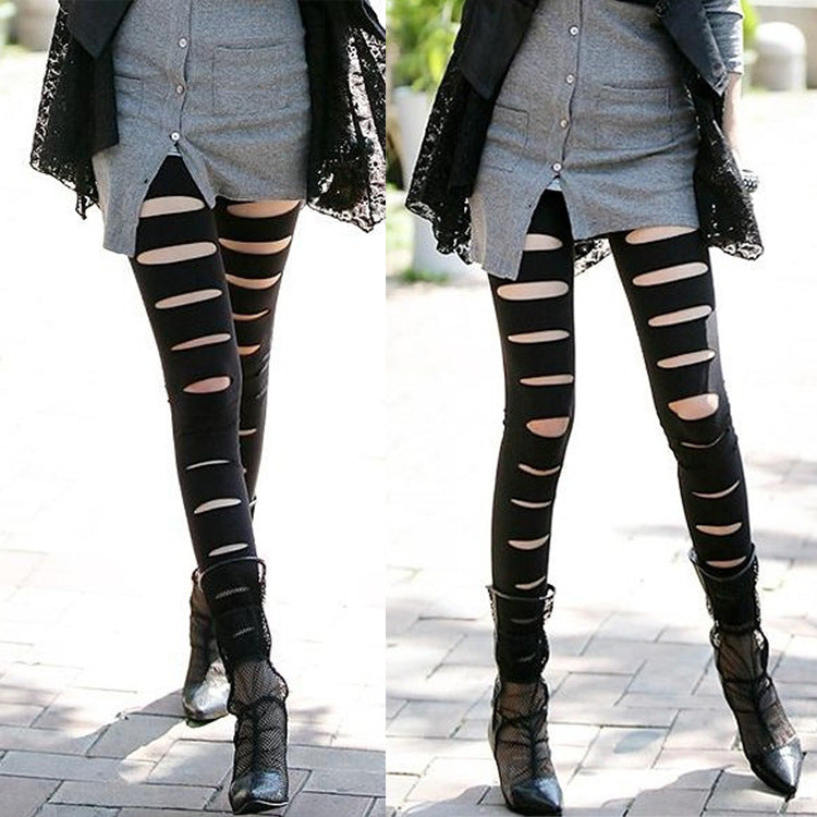 Damen Leggings mit modischen Cut-Outs
