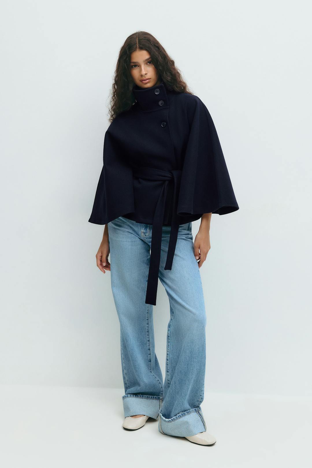 R&B | Übergröße Damen Manteljacke mit Gürtel