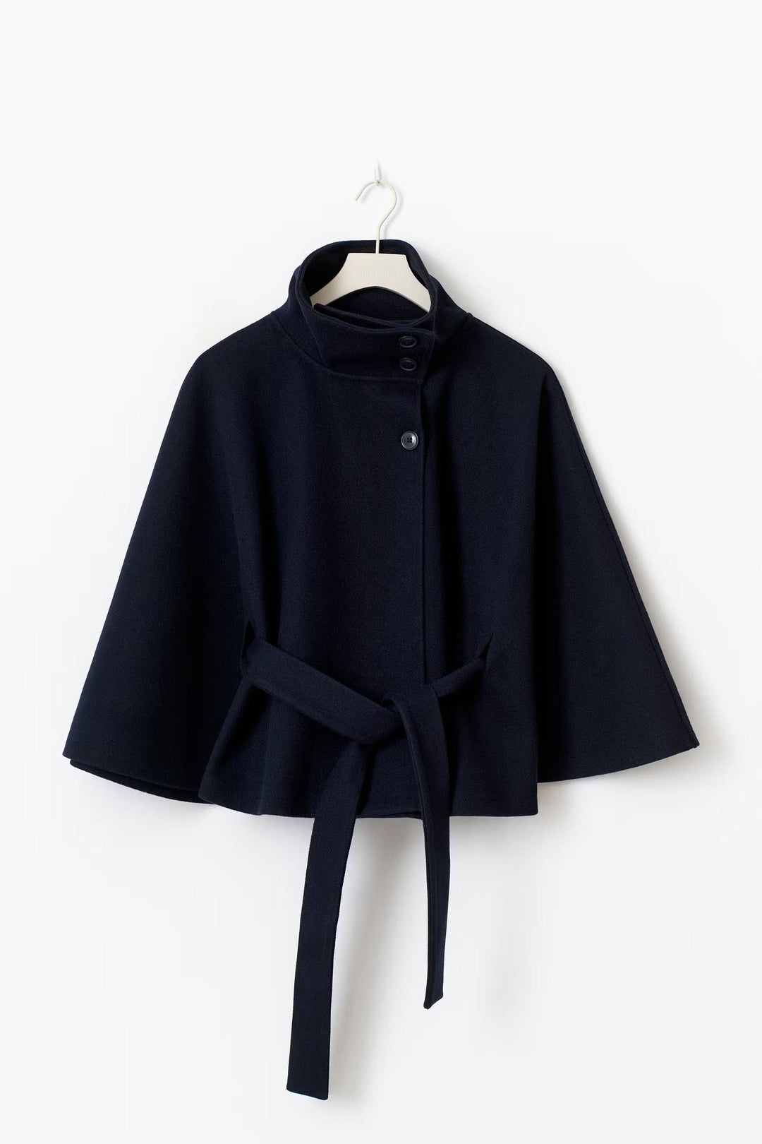 R&B | Hoher Kragen Gürtelmantel Elegante Minimalistische Oberbekleidung