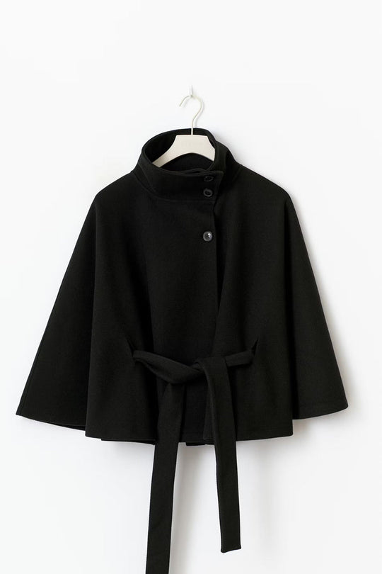 R&B | Hoher Kragen Gürtelmantel Elegante Minimalistische Oberbekleidung