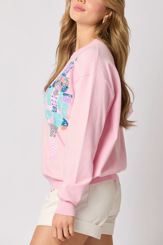 R&B | Weihnachtssoldat Pailletten Mode Lässiger Sweatshirt