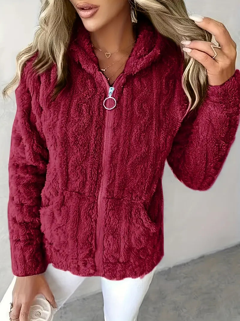 R&B | Weiches Kapuzen Sweatshirt mit Reißverschluss