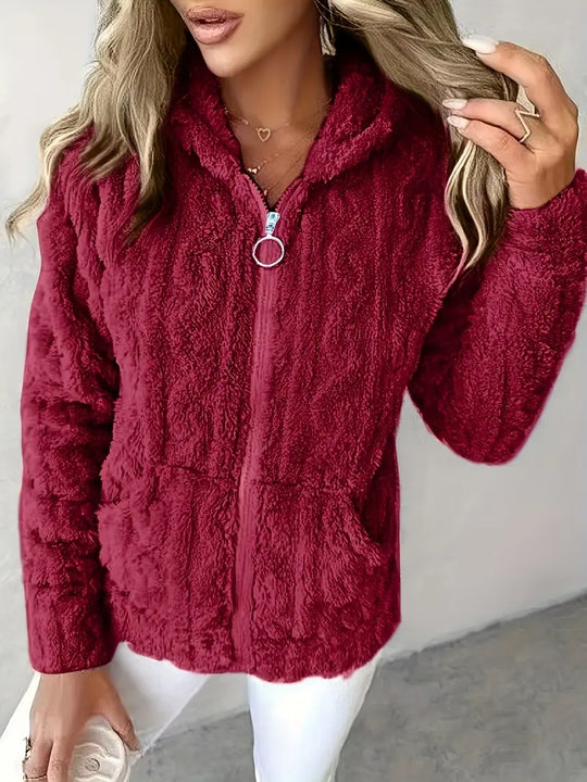 R&B | Weiches Kapuzen Sweatshirt mit Reißverschluss