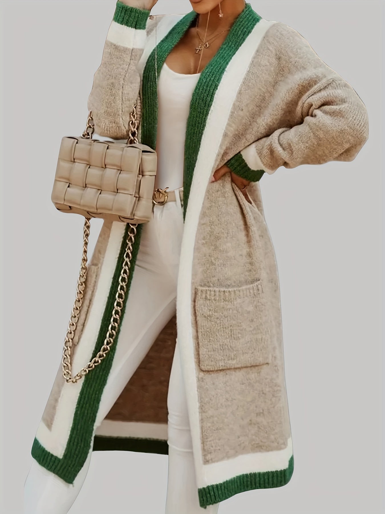 R&B | Lange Strickcardigan Vintage Inspiration mit Herbstlichen Akzenten