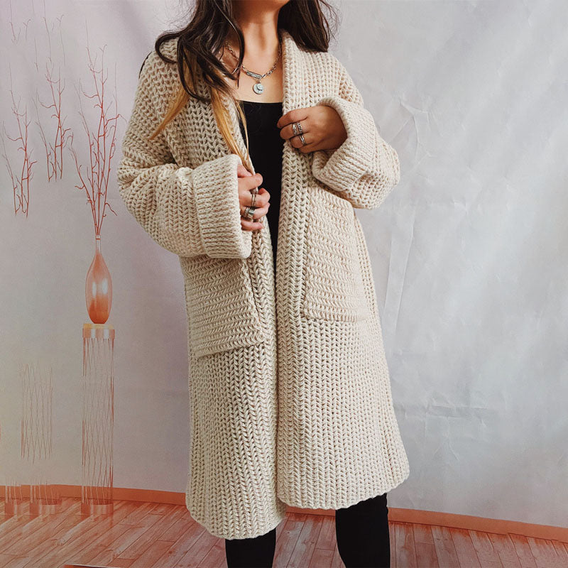 R&B | Einfarbige Strickjacke