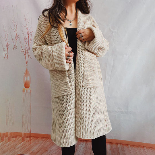 R&B | Einfarbige Strickjacke