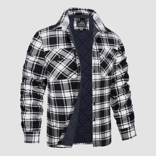 R&B | Herren karierte Flanellhemden mit warmer Fütterung