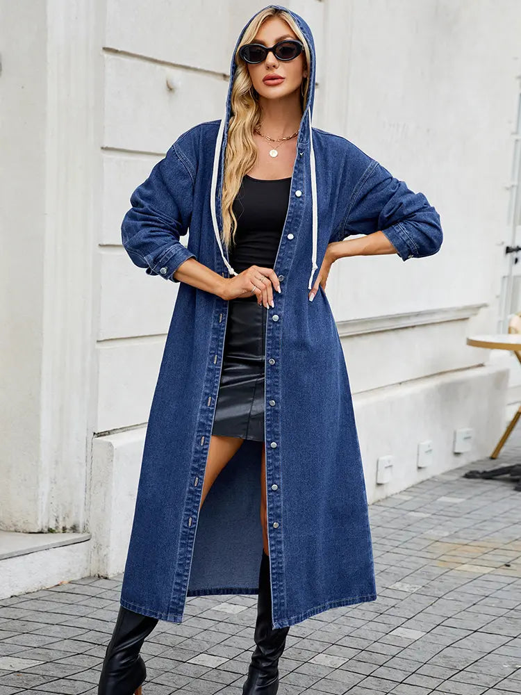 R&B | Langer Denim-Trenchcoat