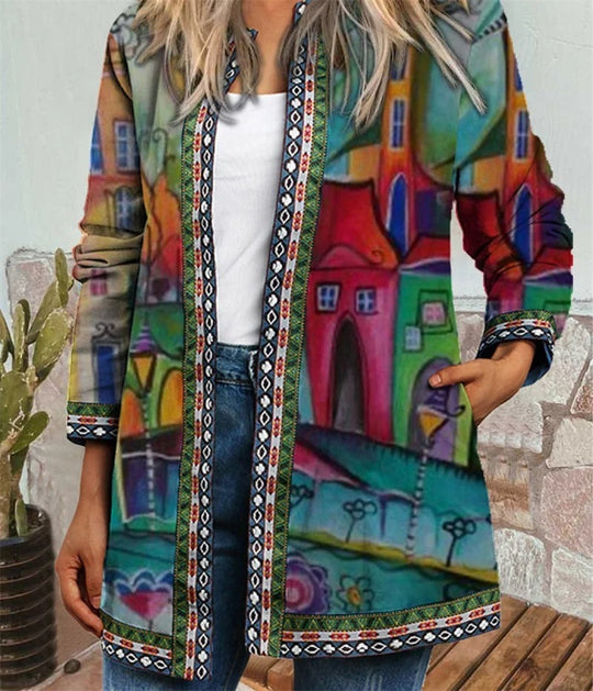 R&B | Boho Jacke mit Farbenfrohem Muster