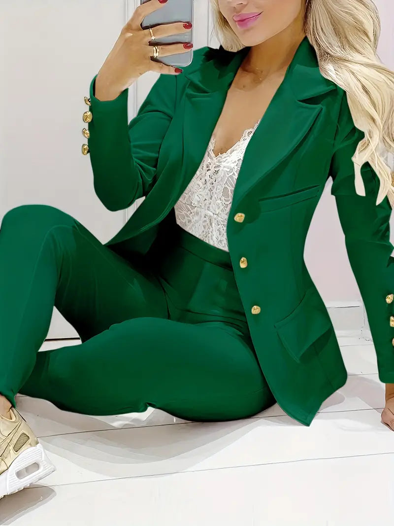 R&B | Schlichter, Eleganter, Doppelreihiger Blazer Und Slim Fit Hose