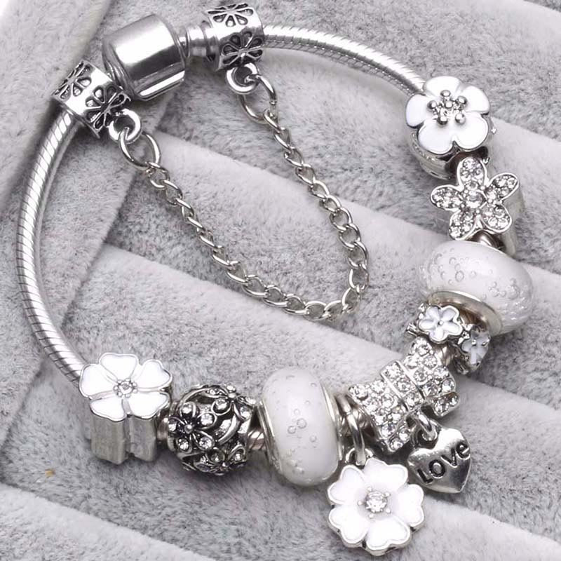 R&B | Pfirsichblüten Charme Armband
