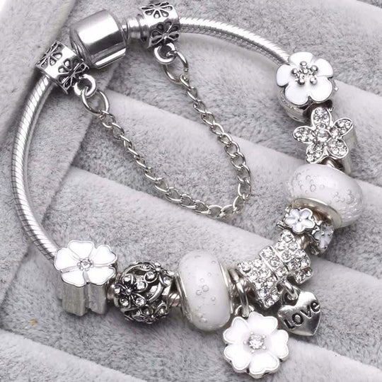R&B | Pfirsichblüten Charme Armband