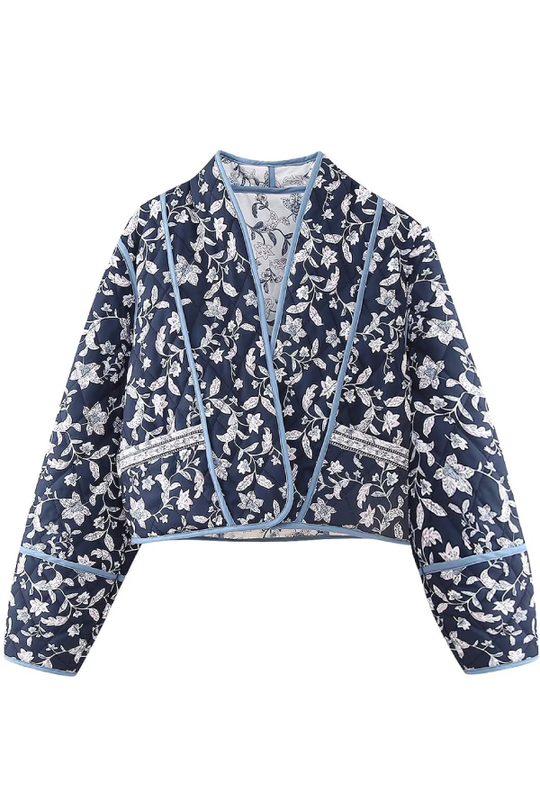 R&B | Kragen Wendbare Steppjacke in verkürzter Form