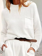 R&B | Bequemer, entspannter Strickpullover mit Taschen