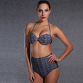 Damen Hochgeschneiderter Bikini mit strukturierter Oberflächenstruktur R&B